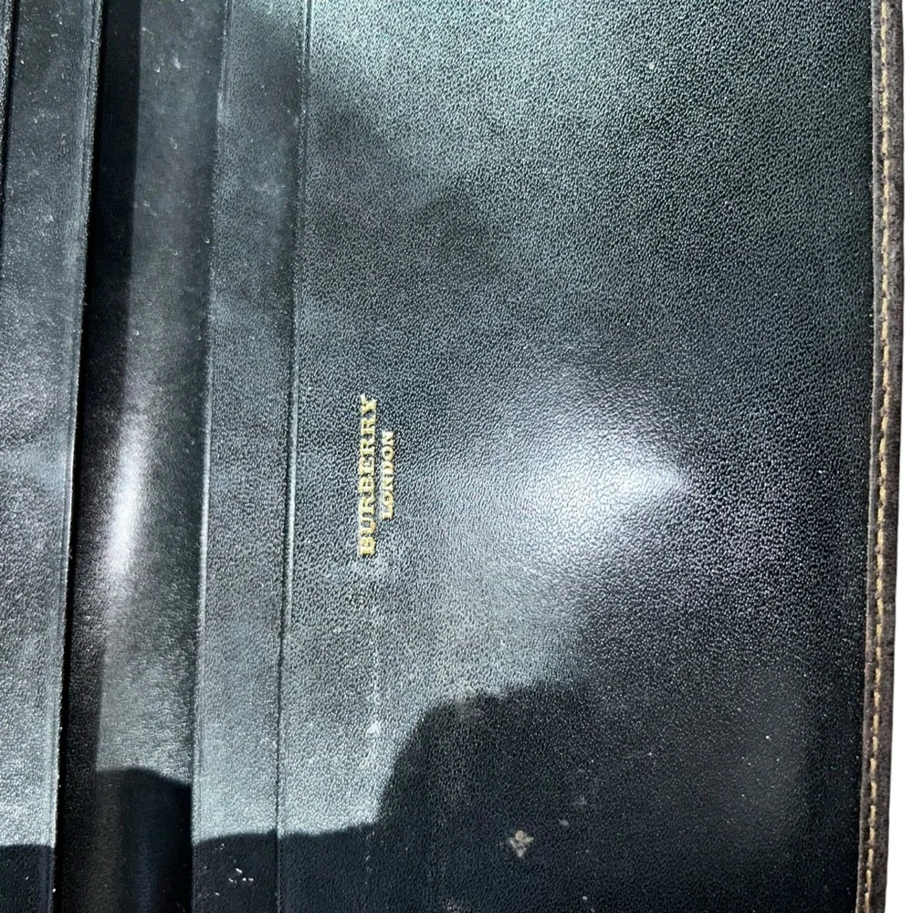 Burberry London leather checkbook wallet
